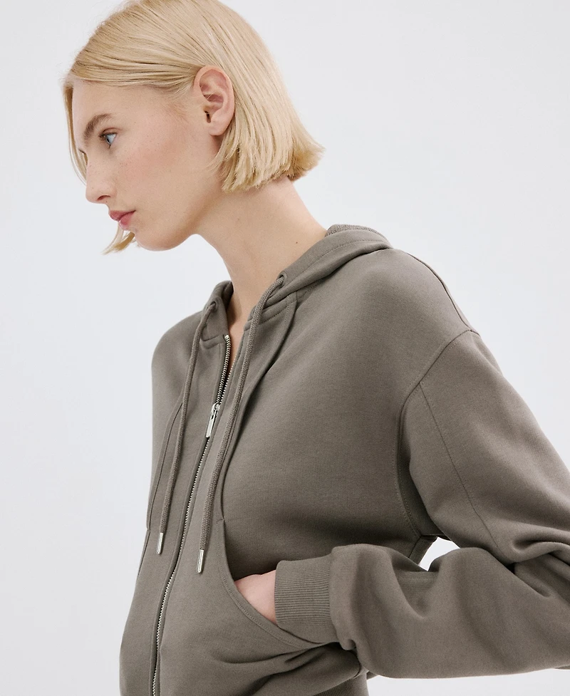 Mango Women's Contrast Seam Hoodie