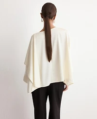 Mango Women's Ruched Satin Blouse