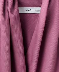 Mango Women's Scarf Neck Top