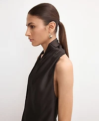 Mango Women's Scarf Neck Top