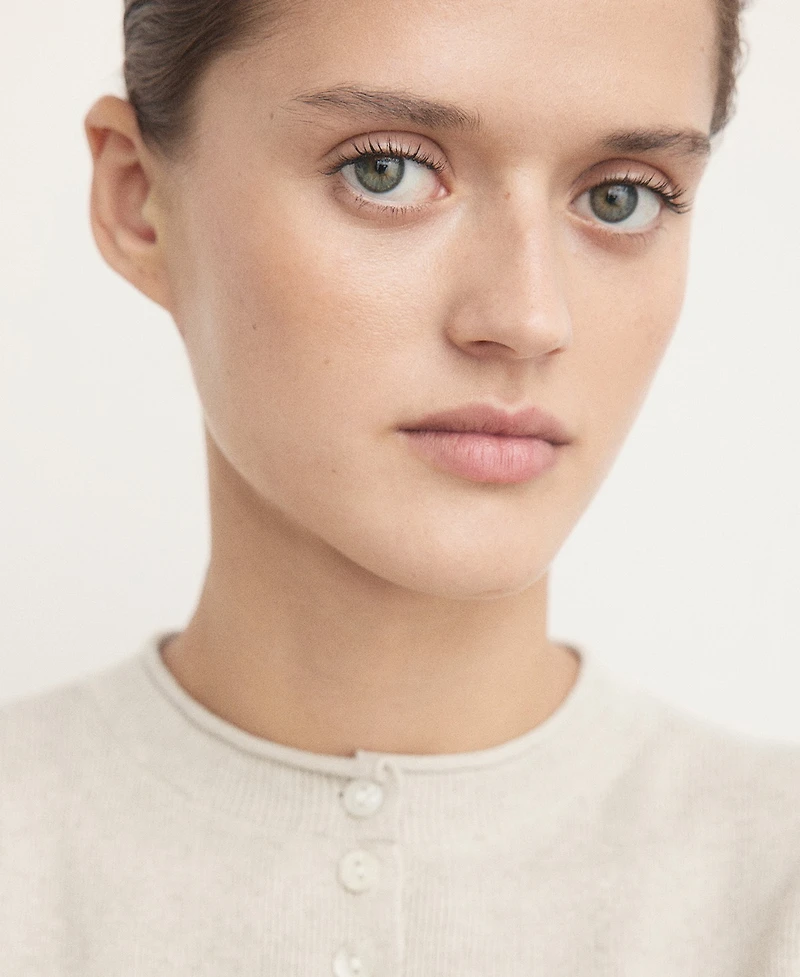 Mango Women's Cotton Linen Knitted Gilet