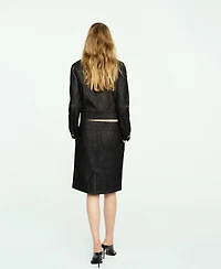 Mango Women's Pockets Fitted Denim Jacket