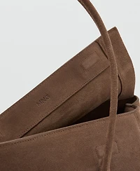 Mango Women's Suede Shoulder Bag