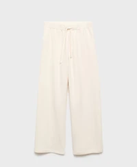 Mango Women's Fluid Long Cotton Pants