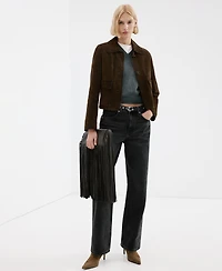 Mango Women's Straight Low-Waist Jeans