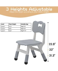 gaomon 2 Pack Adjustable Kid Kitchen Chairs Indoor 3 Level Adjustable Suitable for Age 2-10
