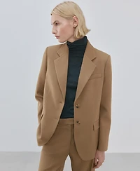 Mango Women's Straight Low-Rise Suit Pants