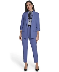 Calvin Klein Petite Notch Collar Roll Tab Sleeves Jacket