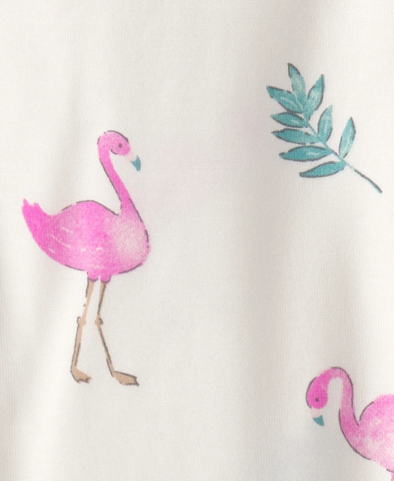 Carter's Baby Girls' PurelySoft Flamingo 2-Way Zip Snug Fit Sleep & Play Pajamas