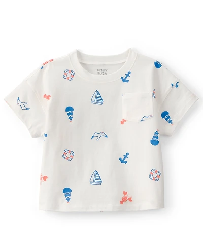 Carter's Boys' 2T-5T Nautical Pocket Short-Sleeve T-Shirt