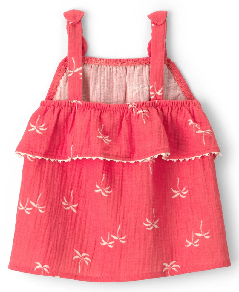 Carter's Girls' 2T-5T Palm Tree Gauze Tank Top