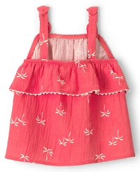 Carter's Girls' 2T-5T Palm Tree Gauze Tank Top