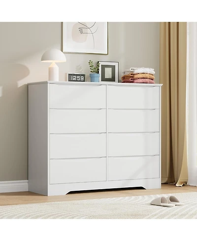 gaomon Wooden -Drawer Dresser, Tall Modern Storage Chest with Wide Top for Bedroom, Living Room, Hallway