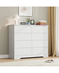 gaomon Wooden -Drawer Dresser, Tall Modern Storage Chest with Wide Top for Bedroom, Living Room, Hallway