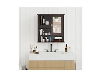 Bathroom Wall-Mount Mirror Cabinet Organizer for Stylish Storage and Space-Saving Solutions