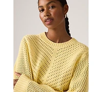 Levi's Women's Gaelle Long-Sleeve Crochet Pull-On Sweater