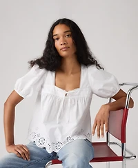 Levi's Women's Short-Sleeve Cutwork Blouse