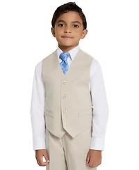 Haggar Boys' 4T-8 V-Neck Vest, Pants, Shirt and Tie, 4-Piece Set