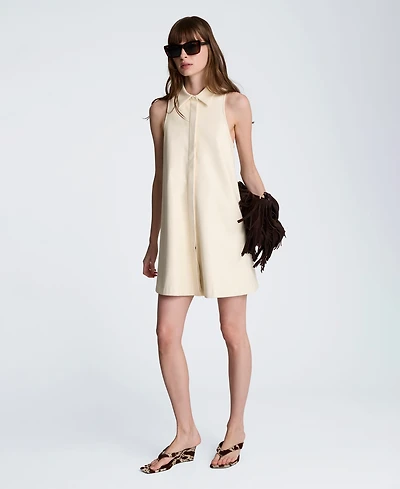 Kenneth Cole Women's Halter Collared Shirt Swing Dress