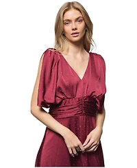 Oasis Women's Hotfix Detail Ruched Bodice Midi Dress