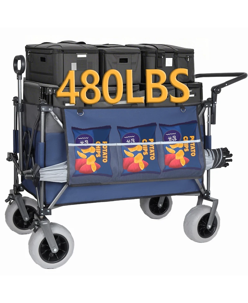 Rainsken Heavy-Duty Folding Wagon Cart