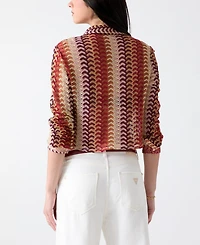 Guess Women's Izzy Collared Long-Sleeve Top