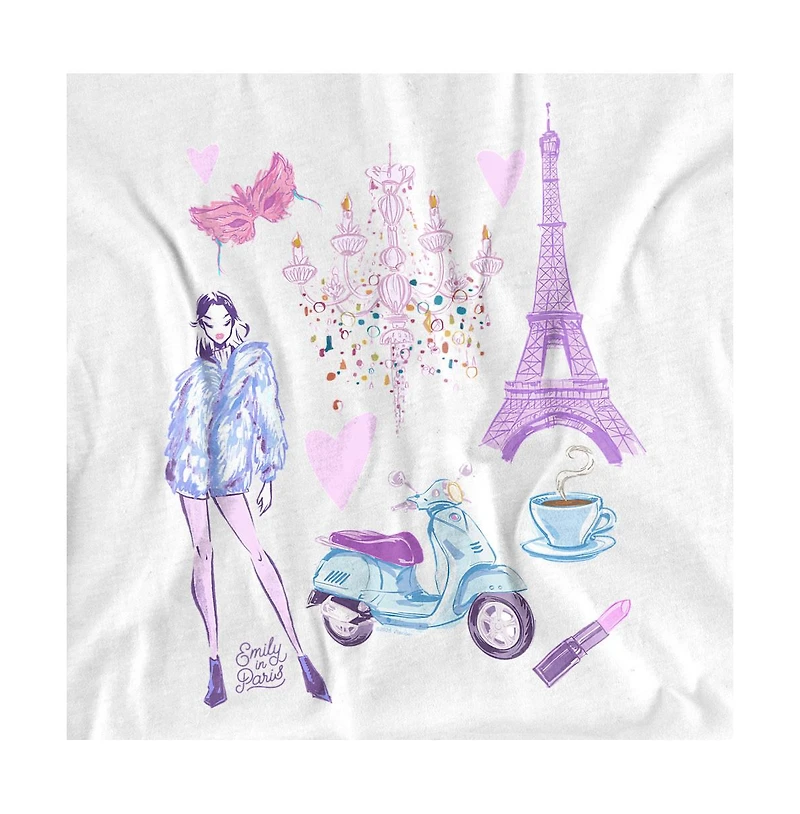 Emily Paris Men's Large Icon Collage T-Shirt