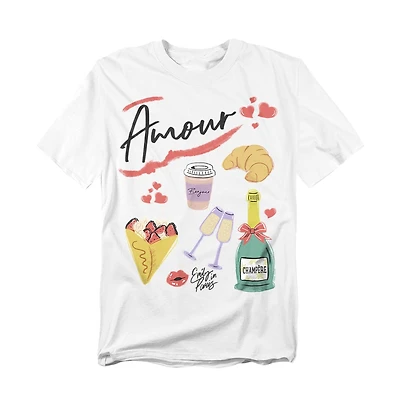Emily Paris Men's Amour Food Collage T-Shirt