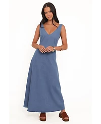Petal and Pup Women's Odelia Denim Maxi Dress