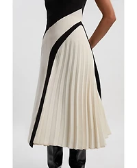 Karen Millen Women's High Neck Pleated Midi Dress