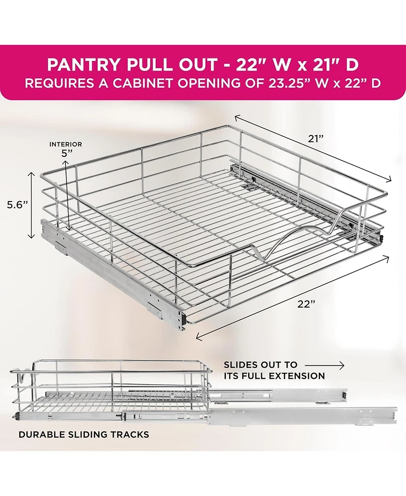 Florida Brands Pull Out Cabinet Organizer, Individual Sliding Drawers
