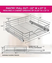 Florida Brands Pull Out Cabinet Organizer, Individual Sliding Drawers