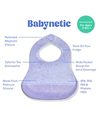 Babynetic Baby Jelly Magnetic Silicone Bib