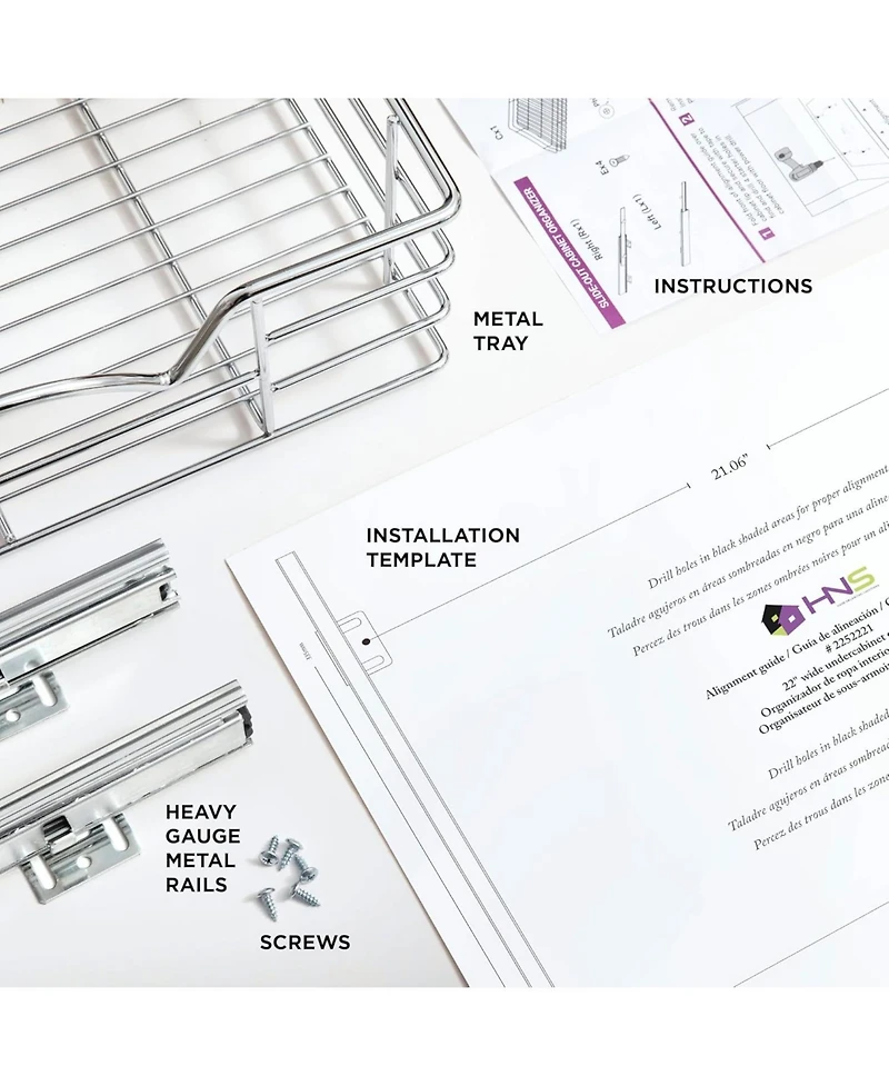 Florida Brands Pull Out Cabinet Organizer, Individual Sliding Drawers