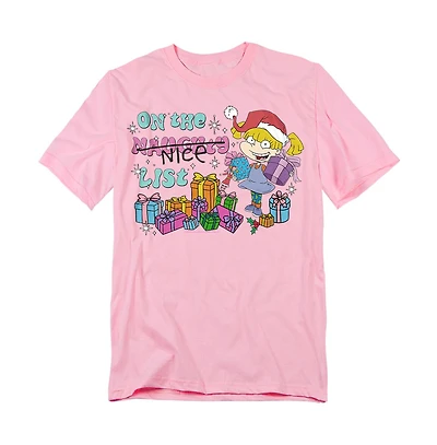 Rugrats Men's Christmas Angelica On Santa's Naughty List T-Shirt
