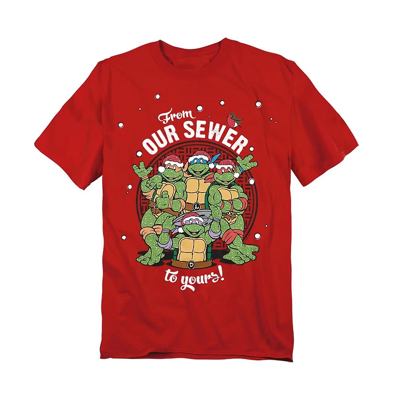 Teenage Mutant Ninja Turtles Men's Merry Christmas from Our Sewer T-Shirt