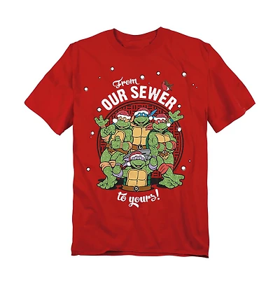 Teenage Mutant Ninja Turtles Men's Merry Christmas from Our Sewer T-Shirt
