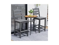 Slickblue 30 Inch Outdoor Counter Height Bar Stools Set of 2 with Backs