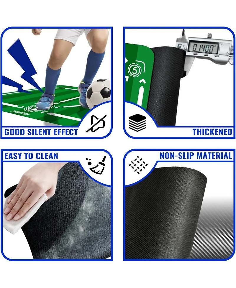 peneyon Soccer Training Mat with Adjustable Trainer – Non-Slip Soccer Equipment for Kids & Youth to Boost Speed, Strength & Coordination