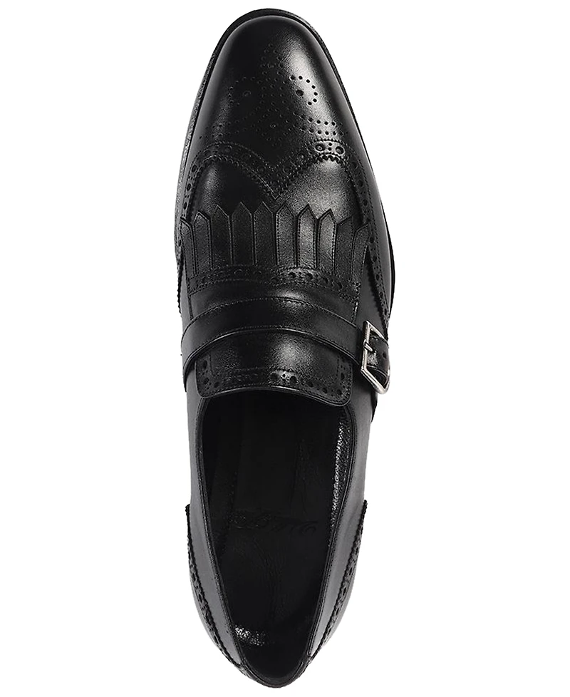 Vellapais Men's Monk Strap Tassel Wingtip Dress Shoes