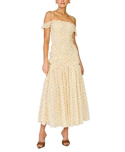 Line & Dot Women's Polka Print Maxi Dress