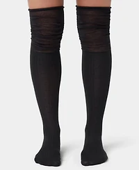 Hue Women's Slouched Ribbed Over The Knee Socks