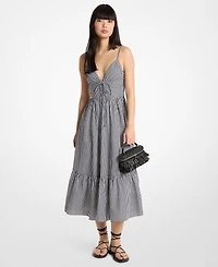 Michael Kors Women's V-Neck Empire Seam Midi Dress