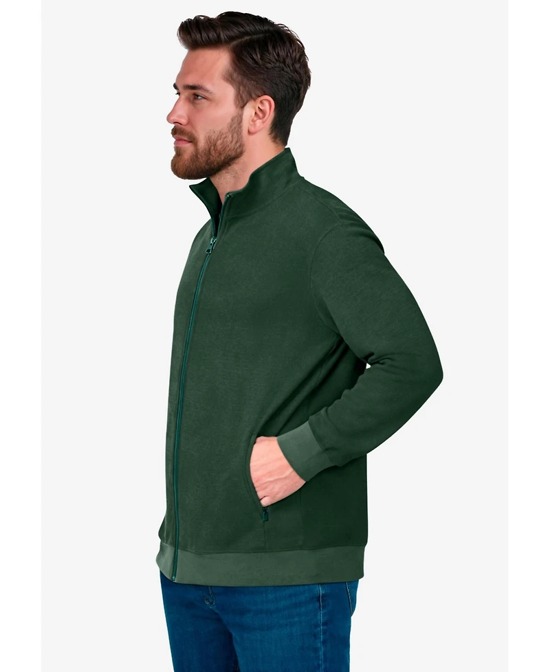 KingSize Big & Tall Reverse Weave Zip Up Jacket