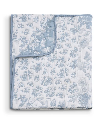 Greenland Home Fashions Patchwork Toile Reversible Matelasse Throw, 50" x 60"