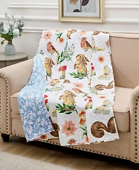 Greenland Home Fashions Willow Reversible Cotton Blend Throw, 50" x 60"