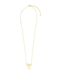 Macy's Gold Plated Bow Initial Necklaces