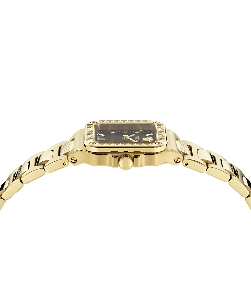Versace Women's Greca Edge Ip Yellow Gold Bracelet Watch, 30x30mm