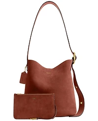 Coach Bleecker Medium Suede Bucket Bag
