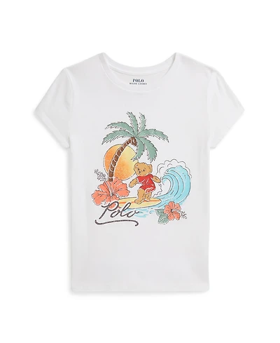 Polo Ralph Lauren Girls' 7-16 Bear Cotton Jersey T-Shirt